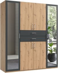 Wimex Kleiderschrank »Diver Drehtürenschrank mit Spiegel, 180, 225 o. 270cm breit«, Bestseller Schlafzimmerschrank wahlweise 3 Innenausstattungen
