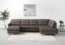 sit&more Wohnlandschaft »Farö«, inklusive Federkern, mit naturfarbenen Füssen, wahlweise mit Bettfunktion und Bettkasten