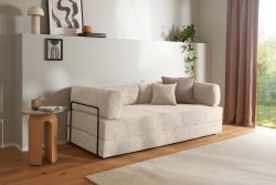 Jockenhöfer Gruppe Schlafsofa »Folda, Dauerschläfer, Breite 206 cm, Liegefläche 181x198 cm« mit Bett-/Schlaffunktion, inkl. 1x Zierkissen, Tonnentaschenfederkern
