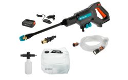Gardena, GARDENA AquaClean 24/18V P4A Premium Set - Akku-Mitteldruckreiniger (Mehrfarbig, 24 bar)