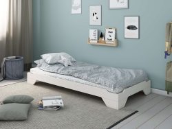 Home affaire Bett »Melwine, Bettgestell, Massivholzbett, Holzbett«, aus massiver Kiefer, inklusive Lattenrost, stapelbar