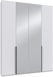 Wimex Kleiderschrank »Mugano,in 8 Breiten,3 Höhen,2 Tiefen, viele Farben, Made in Germany«, (in Basic oder Premium Ausstattung mit 2 weiteren Einlegeböden), mit langen oder kurzen Griffen aus Metall, mit oder ohne Spiegel