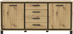 Sideboard TRONDHEIM 2 Türen 4 Schubladen 41.5x178.4x81.3cm artisan eiche eiche