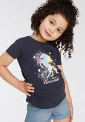 KIDSWORLD T-Shirt »believe in Unicorns«, mit Glitzerdruck