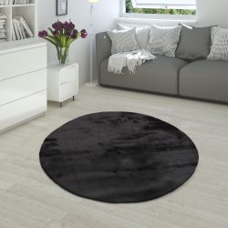 Paco Home Fellteppich »Rabbit 780«, rund, 25 mm Höhe, Kunstfell, Kaninchenfell-Haptik, seidenweich - ein echter Kuschelteppich, Uni-Farben, ideal im Wohnzimmer & Schlafzimmer