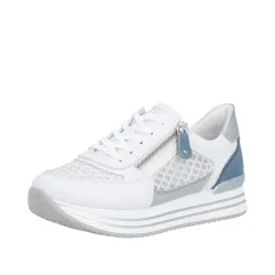 Remonte Plateausneaker, Freiezitschuh, Halbschuh, Schnürschuh, vegan, Kontrastbesatz