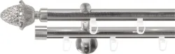 SN DECO GROUP Gardinenstange Ø 19 mm 2 läufig-läufig Fixmass;kürzbar