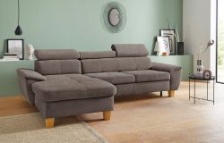 exxpo - sofa fashion Ecksofa, inklusive Kopfteilverstellung, wahlweise mit Bettfunktion und Bettkasten