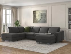 sit&more Wohnlandschaft »Durness«, mit Federkern und hochwertigen Edelstahlfüssen, wahlweise mit Kopfteilverstellung, optional mit Bettfunktion und Stauraum