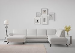 sit&more Wohnlandschaft »Fashion«, wahlweise mit Kopfteilverstellung und Vorziehsitz, motorisch, mit schwarzen Metallfüssen
