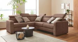 sit&more Ecksofa »Bologna«, inklusive Kopfteilverstellung und Federkern, wahlweise mit Bettfunktion und Schubkasten