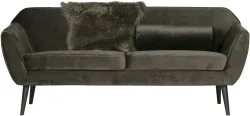 mutoni - Sofa Rocco Samt warm green 187, One Size, Grün