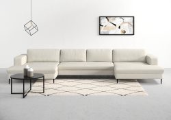 DOMO collection Wohnlandschaft »Modica«, XXL, in moderner Optik mit, 2 grosszügigen Recamieren, frei im Raum stellbar