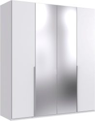 Wimex Kleiderschrank »Mugano,in 8 Breiten,3 Höhen,2 Tiefen, viele Farben, Made in Germany«, (in Basic oder Premium Ausstattung mit 2 weiteren Einlegeböden), mit langen oder kurzen Griffen aus Metall, mit oder ohne Spiegel