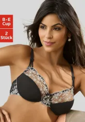 Nuance by Lascana Bügel-BH Packung, mit Stickereispitze, als Dessous-Set kombinierbar, grosse Grössen
