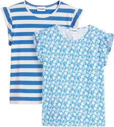 bonprix Shirt mit Bio-Baumwolle (2er Pack)weiß 152Mädchen
