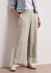 High Waist Wide Leg Hose aus Leinen