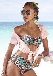 Bikini Unterteil, Slip Damen Türkisblau 34