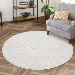 Carpet City Hochflor-Teppich »FOCUS749«, rund, Boho-Teppich, Hochtief-Muster/ 3D-Effekt, für Wohnzimmer, Schlafzimmer