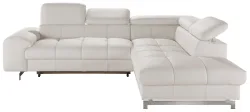 COTTA Ecksofa mit Kopfteilverstellung, edle Metallkufen, wahlweise mit Bettfunktion