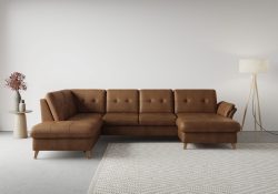 sit&more Wohnlandschaft »Göteborg«, inklusive Sitztiefenverstellung und Federkern, wahlweise mit Bettfunktion und Bettkasten