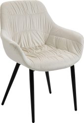 SalesFever Armlehnstuhl, Samt-Polyester, 2-fach gesteppt