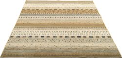 Gino Falcone Teppich »Cherina GF-132«, rechteckig, Ethno Design, gestreift, leichter Glanz, 100 % Viskose, Wohnzimmer