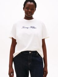 Tommy Hilfiger Curve T-Shirt »CRV SCRIPT REG C-NK SS T-SHIRT«
