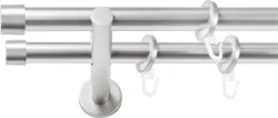 SN DECO GROUP Gardinenstange Ø 19 mm 2 läufig-läufig Fixmass;kürzbar