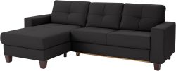 Places of Style Ecksofa »Casoria«, Recamiere wahlweise mit elektrischer Relaxfunktion, 2-Sitzer-Element optional mit Vorziehsitz und Bettkasten, Bezug mit Kreuznaht, inkl. Federkern-Polsterung
