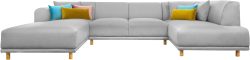 andas Wohnlandschaft »Maroon«, in skandinavischem Design, mit losen Kissen