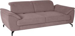 sit&more 2,5-Sitzer, 12 cm Fusshöhe, inklusive Sitztiefenverstellung, wahlweise Kopfteilverstellung, wahlweise in 2 unterschiedlichen Fussfarben