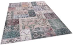 Gino Falcone Teppich »Adara GF 094«, rechteckig, 3 mm Höhe, Flachgewebe, Patchwork-Vintage Design, ideal im Wohnzimmer & Schlafzimmer