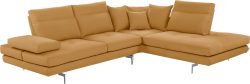 CALIA ITALIA Ecksofa »Toby Wing«, Sitztiefenverstellung, wahlweise mit Kissen-Set, Füsse Chrom glänzend