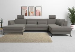 sit&more Wohnlandschaft, inklusive Sitztiefenverstellung, wahlweise mit Bettfunktion, 15cm hoch