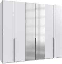 Wimex Kleiderschrank »Mugano,in 8 Breiten,3 Höhen,2 Tiefen, viele Farben, Made in Germany«, (in Basic oder Premium Ausstattung mit 2 weiteren Einlegeböden), mit langen oder kurzen Griffen aus Metall, mit oder ohne Spiegel