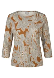 Rabe 3/4-Arm-Shirt Sommershirt mit Allover-Muster
