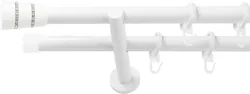SN DECO GROUP Gardinenstange Ø 19 mm 2 läufig-läufig Fixmass;kürzbar