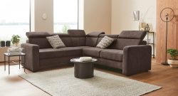 sit&more Ecksofa »Bologna«, inklusive Kopfteilverstellung und Federkern, wahlweise mit Bettfunktion und Schubkasten