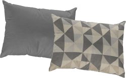 Adam Elements - ADAM - Kissenbezug Bio Bel 60 cm x 40 cm, Grau/Schwarz