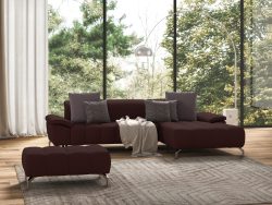 sit&more Ecksofa »Cool«, wahlweise mit Kopfteilverstellung und Vorziehsitz, motorisch, mit silberfarbenen Füssen