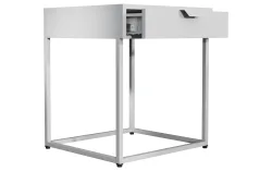 Nachttisch Flokas S 43/50/41 cm Weiss 