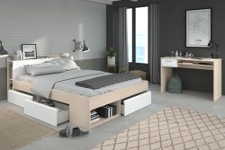 Parisot Jugendzimmer-Set »Most«, (Set, 2 tlg., Bett mit Schubkästen und Schreibtisch)