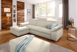 Home affaire Ecksofa »Mauritius«, mit Kopfteil- und Armlehnverstellung, wahlweise mit Bettfunktion und Bettkasten, auch Soft Clean-Bezug