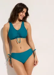 bonprix Bustier-Bikini (2-tlg.Set) mit Bindebändernpetrol 36Damen