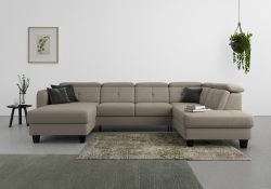 sit&more Wohnlandschaft »Bellucci«, inklusive Kopfteilverstellung und Federkern, wahlweise mit Bettfunktion und Bettkasten
