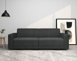 Dorel Home 3-Sitzer »Allie II Schlafsofa 225 cm«, Bett-Funktion (108/190cm), Rückenlehne 2-teilig, mit Steppung