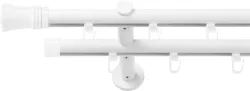 SN DECO GROUP Gardinenstange Ø 19 mm 2 läufig-läufig Fixmass;kürzbar