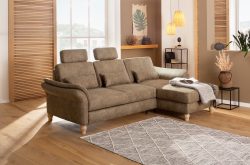 Home affaire Ecksofa »Palazzo«, incl. Sitztiefenverstellung, wahlweise mit Bettfunktion und Stauraum,Federkern