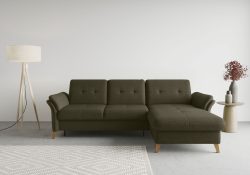 sit&more Ecksofa »Göteborg«, inklusive Sitztiefenverstellung und Federkern, wahlweise mit Bettfunktion und Bettkasten